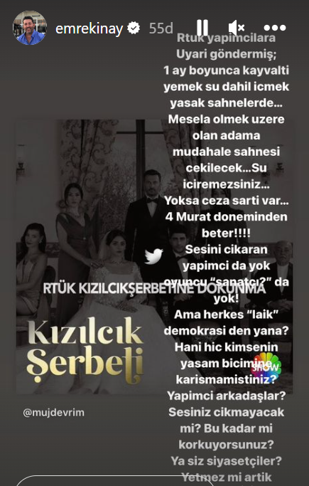Emre Kınay'ın RTÜK hakkında ki açıklaması dikkat çekti!