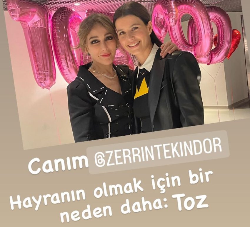 Beren Saat’ten Zerrin Tekindor’a 300. oyun tebriği